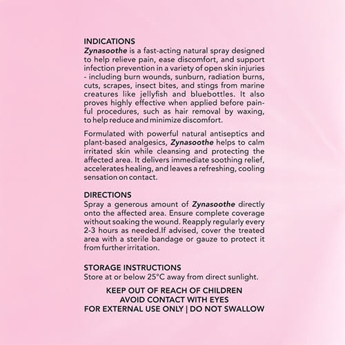 Zynasoothe-Directions